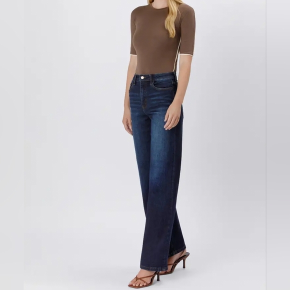 90'S VINTAGE SUPER HIGH RISE LOOSE JEANS Dark wash - Picture 4 of 7